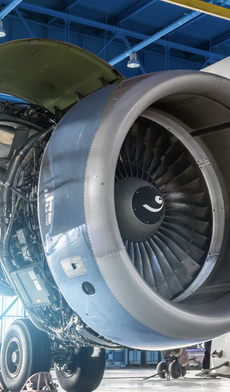 Airplane engine to show aerospace manufacturing